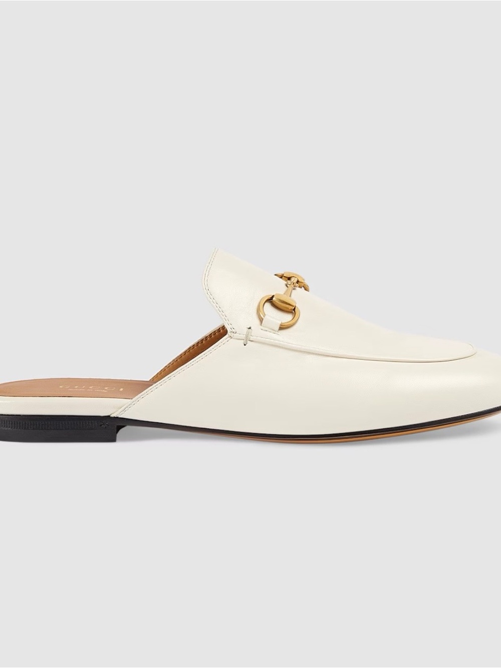 Gucci Princeton’s Women’s White Leather Horsebit Mule - Picture 7 of 10